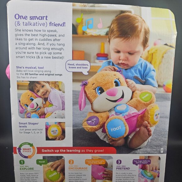 Fisher-Price Laugh & Learn Smart Stages Sis Plush Toy 6-36 Months Interactive Ed - Picture 5 of 8